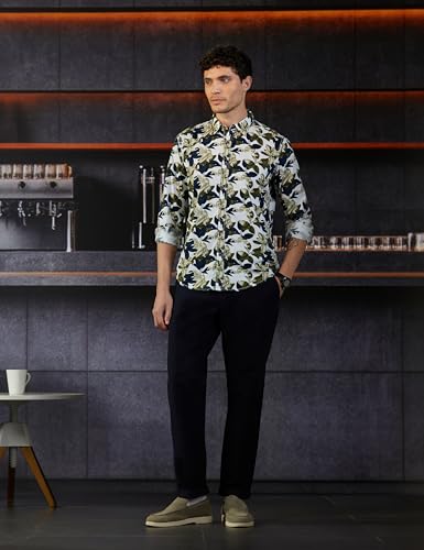 Image of Pepe Jeans Men's Casual Shirt | Trendy Printed Shirt for Men| Regular Fit | Full Sleeve | Available in Plus Size, Cotton