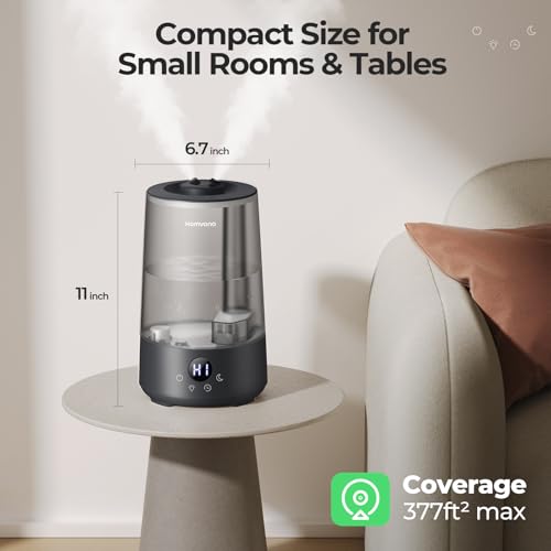 3.6L Homvana Top Fill Cool Mist Humidifier (Black) - image 8