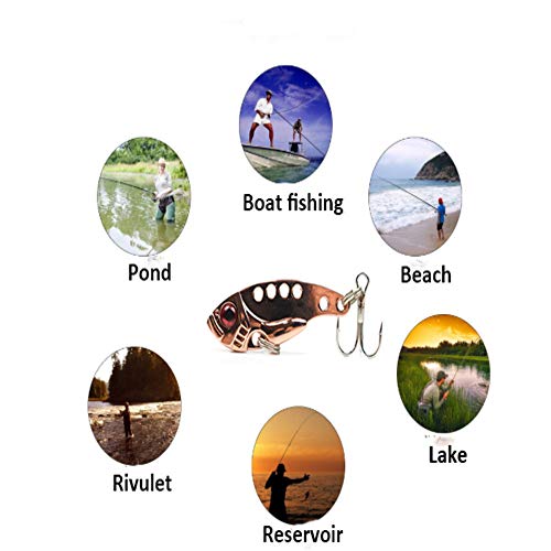 Yialia Vib isca de pesca de metal vibrações vivas isca isca de pesca isca dura artificial isca de pe