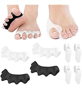 2 Paar Toe Separator und 2 Paar Valgus Zehenspreizer, Zehenspreizer Silikon, Zehentrenner für Ped...