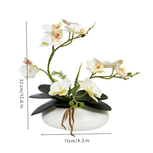 Orquídeas Artificiales blancas de gran realismo en maceta 4