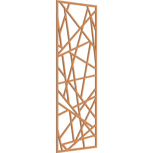Image of Conway Decorative Pierced Fretwork Wood Wall Panels, 29 3 /8 inchW x 74 3 /8 inchH x 1 /4 inchT, Cherry