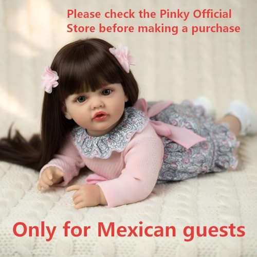 Muñeca Reborn Pinky Realista 55 cm cuerpo completo silicona miniatura 5