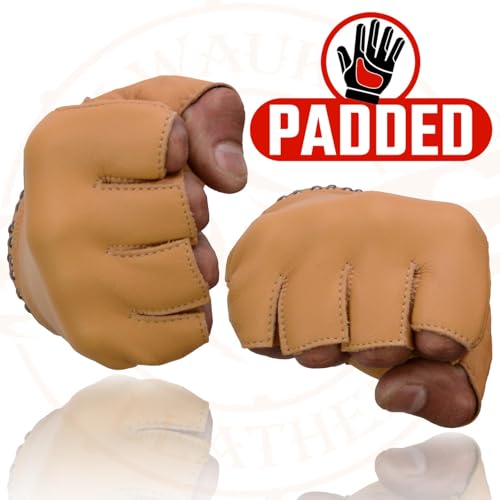 Image of Milwaukee Leather Women's Leather Motorcycle Fingerless Hand Gloves