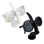 InteDesign 2 Pack Glasses Holders, Creative Man Face Glasses Holder, Modern Reading Spectacle Holders, Modern Style Ornaments, Abstract Figurines Home Decor, for Home, Office, Desktop & Bedroom