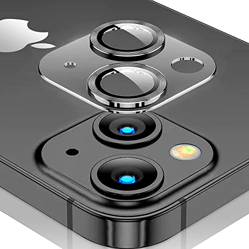 Niboow Camera Lens Protectors for iPhone 14/14 Plus, Aluminum Alloy 9H Tempered Glass Anti Scratch Camera Cover