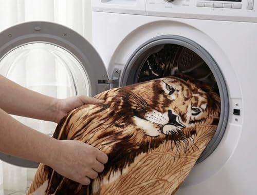 Hiyoko Lion Blanket Korean Winter Fluffy Velvet Throw Plush Velour Microfiber Fleece Full Queen Bed Oversized, Original Mexican Cloudy Flannel Dream Warm Sofa Nomad Couch. Lints-Free No Shedding