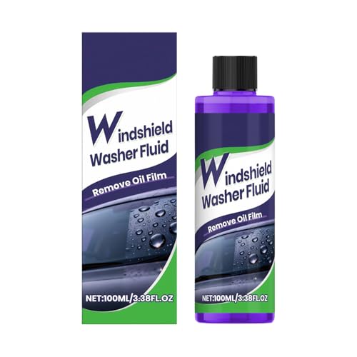 Líquido limpiaparabrisas: líquido de limpieza de 100 ml, limpiador de ventanas automático concentrado para una visibilidad clara, tratamiento de vidrio sin rayas para todas las estaciones, agente prof