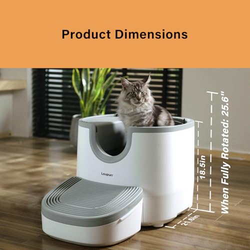 Loupurr L1 Open-Top Self-Cleaning Litter Box (2026 Model) — view 6
