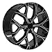 OE Wheels CV98B 26 Inch Rim Fits Silverado 1500 Snowflake Style 6x139.7 26x10 Gloss Black with Milled Edge - Hollander 5904 (1)