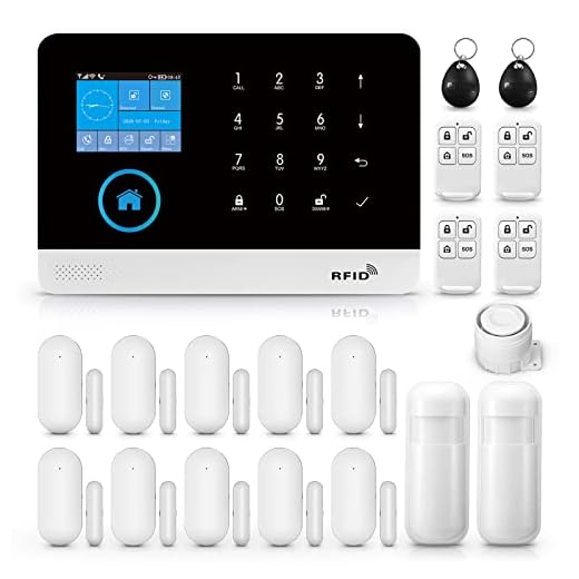 Clouree WiFi 4G Alarm System for Home Security, Wireless Home Alarm 20 Piece Kit with Siren, PIR Motion Sensors, Remote Controls, Window/Door Sensors (Tuya and Smart Life APP)