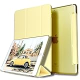 GWAAN iPad 9.7インチ 第6世代 第5世代（2018年/2017年） iPad Air iPad Air2 と互換性あり 兼用ケース スマートカバー 三つ折り保護カバー クリアバックケース 自立スタンド・オートスリープ機能 軽量・薄型・ハードタイプ