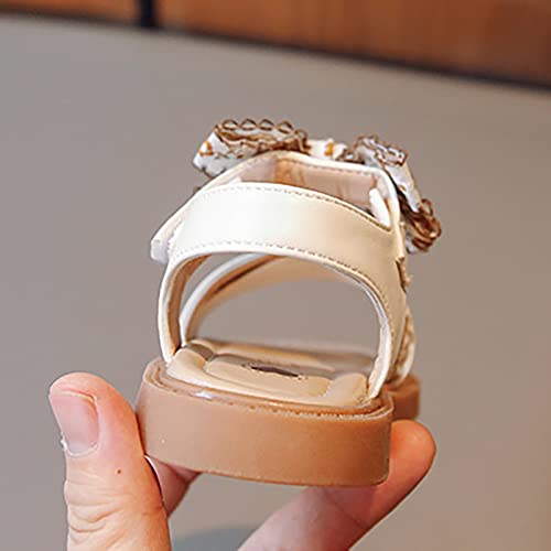 Toddler Kid Girl Casual Hook & Loop Sandal Low Heel Bow Rubber Soft Sole Birthday Party School Beach Flat Shoe4