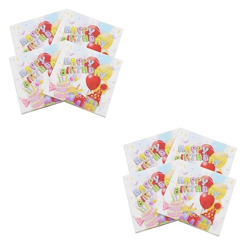 Abaodam 160 Folhas Guardanapos De Aniversário Decoração Rosa Toalhas De Papel Rosa Guardanapos Desca