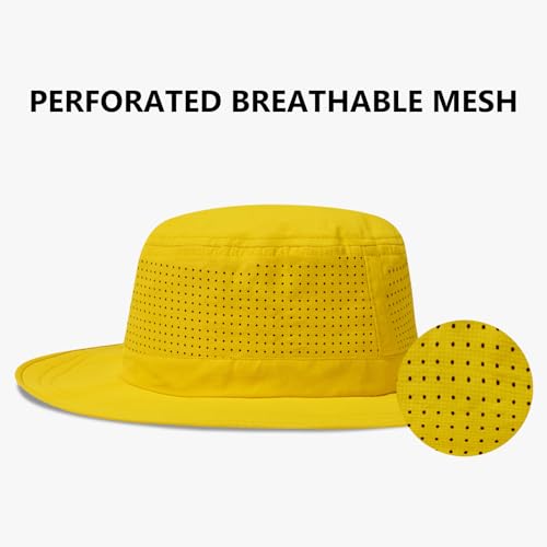 Image of UPF 50+ Bucket Sun Hat with Laser Perforated Mesh Cooling Adjustable Breathable Lightweight for Outdoor Men Women