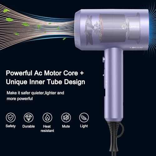 Image of slopehill Professional Ionic Hair Dryer, Lavender