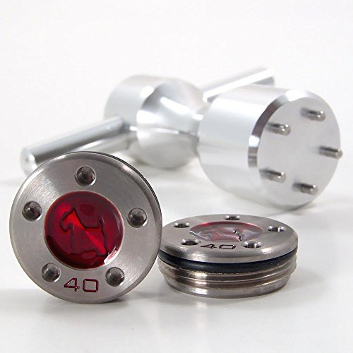 19th Hole Custom Shop 2 of 40g Red Scottie Dog Weight for Scotty Cameron Putters with Wrench Tool (Silver)