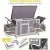 Aivituvin Chicken Coop with Two Nesting Boxes Large Wooden Hen House Outdoor Weatherproof Rabbit Hutch Duck Cage (AIR69)