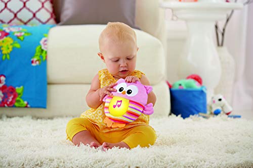 Mattel Fisher-Price CDN88 - Leuchtende Kuschel-Eule, Stoffspielzeug, pink – Bild 4