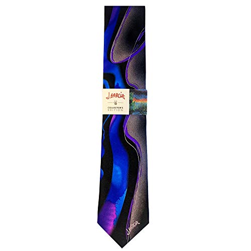 Jerry Garcia Collector's Edition Men's Wetland Ii Wavy Artwork Regular Length Neck Tie - Purple #TOP2