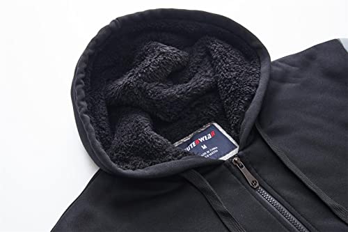 Image of Gary Com Heavyweight Sherpa Hoodies for Men, Thick Fleece Lined Full Zip Up Winter Warm Sweatshirts Work Jackets