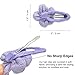 Bow Hair Clips for Girls - 8 Pack Purple Cute Toddler Hair Clips, Barrettes & Bows, Alligator Lined Snap Clips, Baby Girls Hair Accessories for Little Kids, Children & Teens