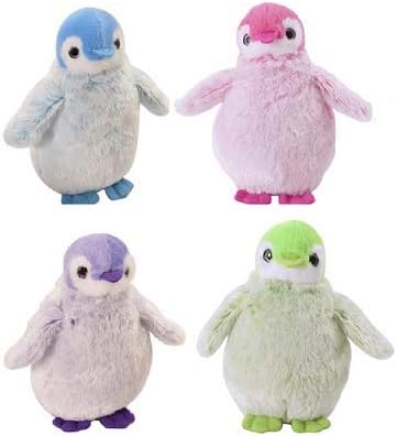 Miniatura 2 de The Petting Zoo Peluche de pingüino, regalos para niñas, colorido juguete de peluche de pingüino esmerilado, 7 pulgadas (azul)