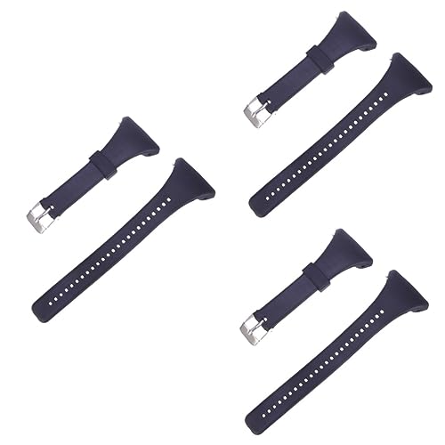 UPKOCH 3piezas Correa De Reloj De Plástico Para Hombres Banda De Repuesto Compatible Conector Especial Cómodo y Ligero Para Uso Diario Color Negro