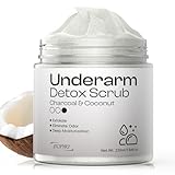 Coconut Charcoal Underarm Detox Scrub: Armpit Detox Exfoliating Nourishing for Natural Eliminate Odor Vegan Gentle for Sensitive Skin