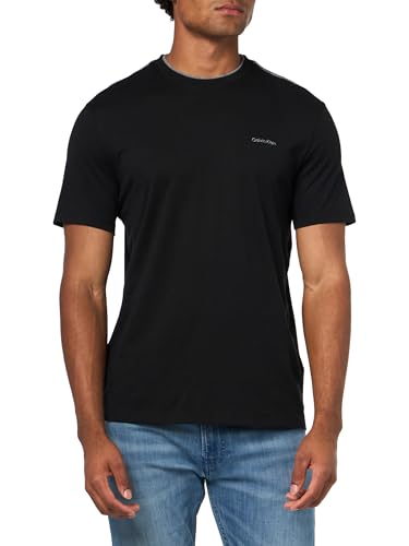 Calvin Klein Men's CK Shoulder Tape Logo T-Shirt Black