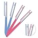 10 Pieces Eyebrow Razor for Women Facial Shaver Razor Brow Shaper Eyebrow Trimmer Dermaplaner Shaping Tool with Cover (Pink, Blue)