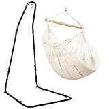 LA SIESTA® Habana Baumwoll Hängesessel & Stahlgestell - Hängesessel Gestell für Hängeschaukel,...