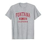 Photo Gallery fontana california ca vintage sport design rosso design maglietta Photo Gallery fontana california ca vintage sport design rosso design maglietta