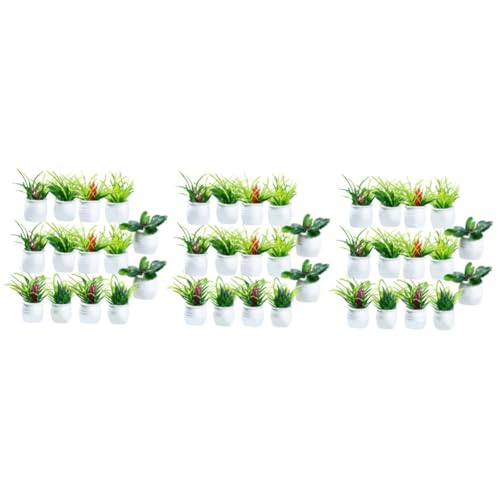 Genérico Soporte para plantasTOYANDONA 42 Piezas de Plantas de Interior en Maceta, Juguete Verde, suculentas Artificiales en macetas, espárragos Artificiales, Tallo de Helecho Artificial, Resina fals