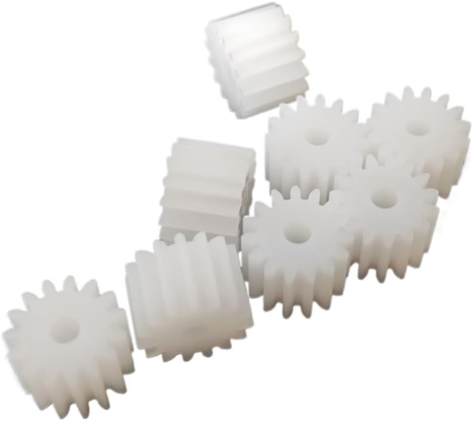 Plastic Spur Gear, 102A Plastic Cylindrical Gears 0.5 Module 10 Teeth 2mm Shaft 6mm Diameter 4.9mm Thickness Pack of 10