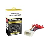 Scosche HA08BCB Aftermarket Radio Wiring Harness with Crimp Connectors for Select 1998-11 Acura and Honda - Aftermarket Radio Wire Harness for Car Stereo - Check Vehicle List Below for Your Model