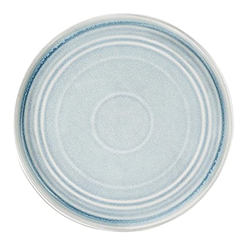 Olympia Cavolo Flat Round Plates Ice Blue 270mm (4 Pack) - Porcelain Dining Dishes Set, Oven, Microwave, Dishwasher Safe FB569