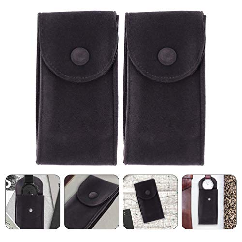 ULTECHNOVO 2Pcs Assistir Relógio Organizador Saco Caso De Armazenamento Portátil Cinza Escuro