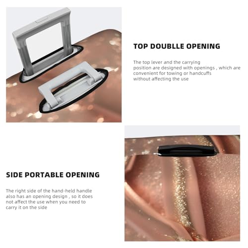 rose gold glitter print Luggage cover, suitcase protector, elasticated protective sleeve, fits 18-32 inch suitcases4