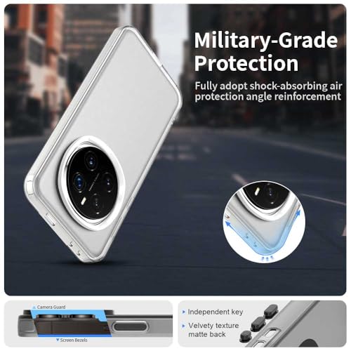 Image of for Honor Magic7 Pro 5G Case PC+TPU+PET Matte Anti-Drop Phone Back Cover - White