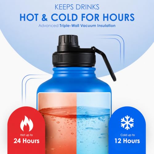 Image of DOCAT Water Bottle 1 Litre, Stainless Steel Sipper Water Bottle, Leak Proof Lid, Rust Proof, 24 Hours Hot and Cold Thermosteel Vacuum Insulated Water Bottle for Travel, Home, Gym, Office