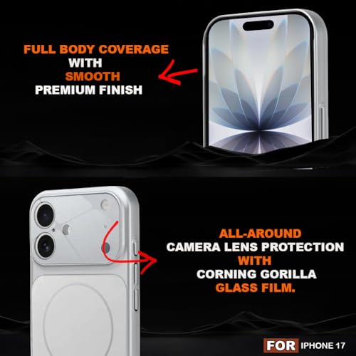Image of SHINESTAR iPhone 17 Case - Premium Shockproof Protective Cover, Wireless Charging Compatible, Slim & Durable Luxury Back Cover with Camera Protection (Silver)