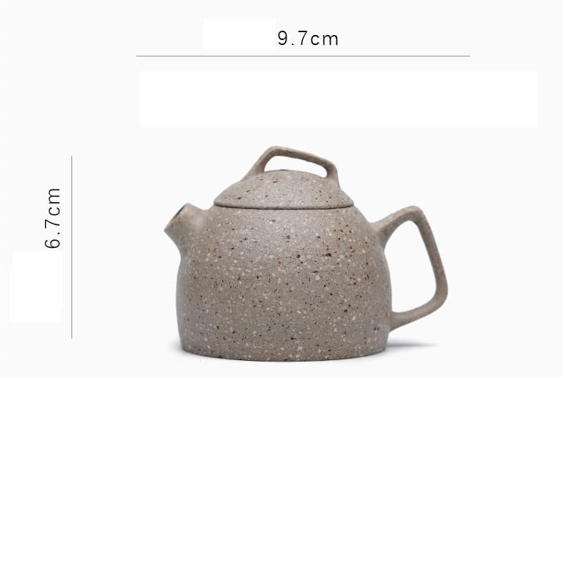 Teiere Teiere in Argilla Viola da 130 ml Pentola Fatta a Mano Minerale Grezzo Sabbia Grossa Giada Bianca Segmento Fango Bollitore Set da tè Cinese Zisha Teiera