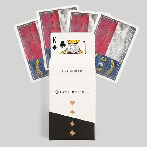 Baraja Rustic North Carolina State Flag, 52 cartas póker miniatura 6