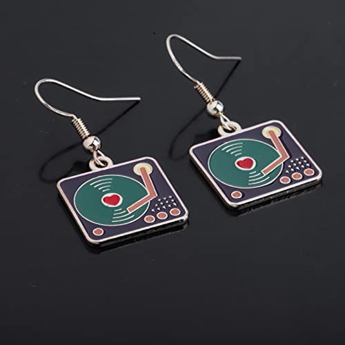 Image of Gzrlyf 2Pcs Vinyl Record Pins Suitcase Record Player Enamel Brooch Vinyl Lover Gifts for Collectors DJ Gifts Retro Music Gift