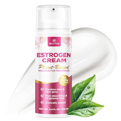 Bealions Estrogen Cream For Women Menopause Relief: Natural Phyto-estrogens Cream for Mature Skin -...