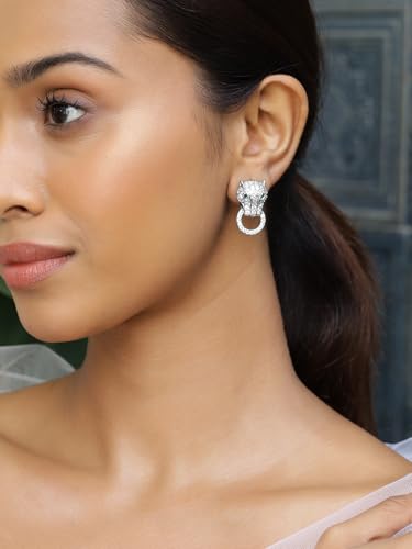 Image of Rubans Demi Fine Stainless Steel Stud Earrings Daily Gift for Women & Girls