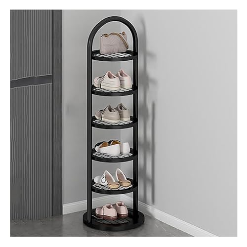 Organisateur de rangement de chaussures en métal vertical et compact