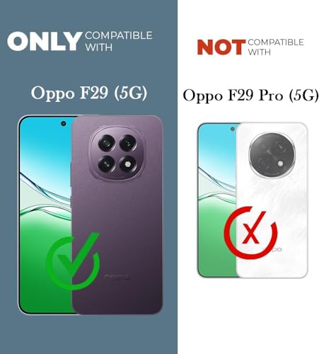 Image of Jkobi Lifetime Anti-Yellow MagSafe Compatible Clear Back Cover Case for Oppo F29 (Sleek Hard Crystal | Shockproof and Camera Protection)