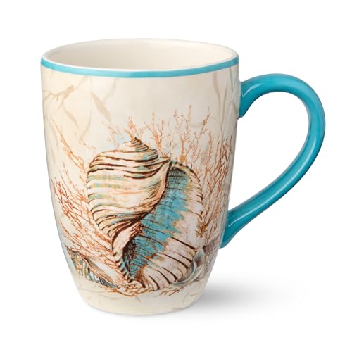 Set de 4 Mugs de Cerámica 20 onzas Diseño Costero miniatura 2
